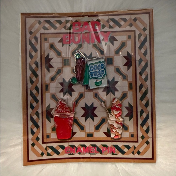 Bad Bunny Other - Bad Bunny Enamel Pin Set